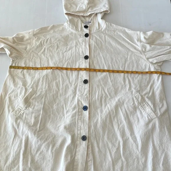 Opening Ceremony ONE SIZE (Oversized) Beige Hooded Elastic Cuffs Trench Coat - Picture 3 of 9